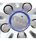 4 PCS Car Aluminum Wheel Hub Deroration Ring For Audi(Blue)