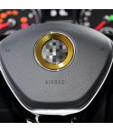 Car Aluminum Steering Wheel Decoration Ring For Volkswagen(Gold)