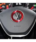 Car Aluminum Steering Wheel Decoration Ring For Volkswagen(Red)