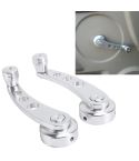 1 Pair Universal Car Wagon Door Window Crank Handle Winder  Manual Door Crank Handle Window Winders(Silver)