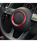 Car Auto Steering Wheel Ring Cover Trim Sticker Decoration for Audi A4L / A3 / A5 2017-2019(Red)