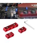 3 PCS Aluminum Engine Spark Plug Wire Separator Divider Organizer Clamp Kit (Red)