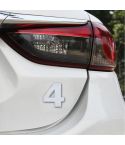Car Vehicle Badge Emblem 3D Number Four Self-adhesive Sticker Decal, Size: 3.6*4.5*0.5cm