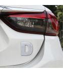 Car Vehicle Badge Emblem 3D English Letter D Self-adhesive Sticker Decal, Size: 4.5*4.5*0.5cm