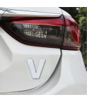 Car Vehicle Badge Emblem 3D English Letter V Self-adhesive Sticker Decal, Size: 4.5*4.5*0.5cm