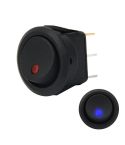 20 Amp 12 Volt Triple Plugs LED ON OFF Rocker Power Switch (Blue Light)