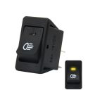 30 Amp 12 Volt Four Plugs LED ON OFF Car Fog Light Switch (Yellow Light)