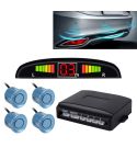 Car Buzzer Reverse Backup Radar System - Premium Quality 4 Parking Sensors Car Reverse Backup Radar System with LCD Display(Blue)