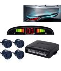 Car Buzzer Reverse Backup Radar System - Premium Quality 4 Parking Sensors Car Reverse Backup Radar System with LCD Display(Dark Blue)