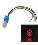 Five Plugs Car Power Switch with Cable, Cable Length: 18cm (Red)