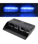 DC 12V 4.2W 16LEDs Crystal Lamp Beads Car Windshield Warning Lamp 18 Flash Patterns(Adjustable)