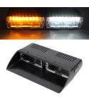 DC 12V 4.2W 16LEDs Crystal Lamp Beads Car Windshield Warning Lamp 18 Flash Patterns(Adjustable)