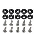 10 PCS Car Modified Screw Gaskets Bodywork Stainless Steel Gasket Bolts, Diameter: 19mm(Black)