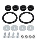 4 PCS Car Modified Screw Gaskets Bodywork Stainless Steel Gasket Bolts, Diameter: 24mm(Black)