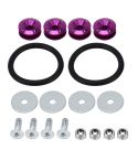 4 PCS Car Modified Screw Gaskets Bodywork Stainless Steel Gasket Bolts, Diameter: 24mm(Purple)