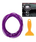 5m Flexible Trim For DIY Automobile Car Interior Moulding Trim Decorative Line Strip with Film Scraper(Purple)