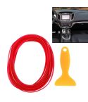 5m Flexible Trim For DIY Automobile Car Interior Moulding Trim Decorative Line Strip with Film Scraper(Red)
