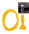 5m Flexible Trim For DIY Automobile Car Interior Moulding Trim Decorative Line Strip with Film Scraper(Yellow)