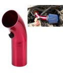 Universal  Air Intake Pipe Super Power Flow Air Intakes Short Cold Racing Aluminium Air Intake Pipe Hose with Cone Filter Kit System (Red)