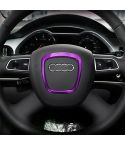 Car Auto Steering Wheel Decorative Ring Cover Trim Sticker Decoration for Audi(Purple)