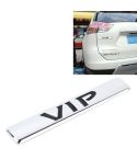 Auto VIP Sticker  VIP Label Car Stickers 3D Metal Fashion VIP Logo Car Stickers,Size:9.5*1.5cm(Silver)
