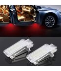 2 PCS LED Car DC 12V 1.5W Door Lights Lamps for Audi / Volkswagen(Red Light)