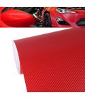 1.52m × 0.5m 4D Deep Blue Gloss Carbon Fiber Vinyl Wrap Car Sticker Decal Bubble Free Air Release(Red)