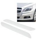 2 PCS Universal Car Auto Rubber Body Bumper Guard Protector Strip Sticker(White)