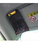 FUDAOCHE Multi-functional Auto Car Sun Visor Sunglasses Holder Card CD Storage Holder Pouch Bag(Black)