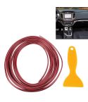5m Flexible Trim For DIY Automobile Car Interior Exterior Moulding Trim Decorative Line Strip with Film Scraper(Red)