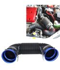 Car Auto Universal Tube Air Filter Adjustable Cold Air Injection Intake System Pipe Without Air Filter(Blue)