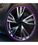 Universal Decorative Scratchproof Stickup 8M Flexible Car Wheel Hub TRIM Mouldings Shining Decoration Strip(Purple)