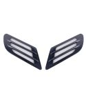 2 PCS Euro Style Metal Decorative Air Flow Intake Turbo Bonnet Hood Side Vent Grille Cover with Self-adhesive Sticker(Black)