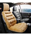 Car Thick Plush Seat Cushion Warmer Cover Winter Seat Mat (Beige)