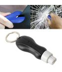 2 in 1 Mini Car Safety Rescue Hammer Life Saving Escape Emergency Hammer Seat Belt Cutter Window Glass Breaker (Black)