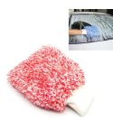 Microfiber Dusting Mitt Car Window Washing Cleaning Cloth Duster Towel Gloves (Red)