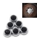 6 in 1 Car Diamond Sticker Set Personality Crystal Decoration (Black)