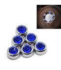 6 in 1 Car Diamond Sticker Set Personality Crystal Decoration (Blue)