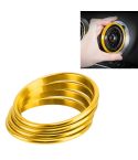 4 PCS Car Metal Air Outlet Decorative Outside Ring for Audi A3 / S3 / Q2L (Gold)
