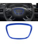 Car Auto Steering Wheel Ring Cover Trim Sticker Decoration for Audi (Blue)