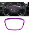 Car Auto Steering Wheel Ring Cover Trim Sticker Decoration for Audi (Purple)