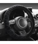 Car Universal Short Plush Warm Anti-skid Steering Wheel Cover, Adaptation Steering Wheel Diameter: 38cm (Black)