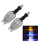 Motorcycle Turn Signal Light DC12V 1W 33LEDs SMD-3528 Lamp Beads (Blue Light)