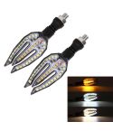 Motorcycle Turn Signal Light DC12V 1W 33LEDs SMD-3528 Lamp Beads (White Light)