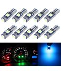 10 in 1 Car T5 0.2W DC12V Instrument Panel LED Decorative Light(Ice Blue Light)