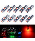 10 in 1 Car T5 0.2W DC12V Instrument Panel LED Decorative Light(Red Light)