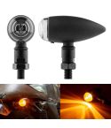 2 PCS KC805 Motorcycle Retro Metal Turn Signal Light (Transparent)