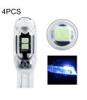 4pcs T10 DC12V /  0.84W / 0.07A / 150LM Car Clearance Light 5LEDs SMD-3030 Lamp Beads with lens (Ice Blue Light)