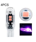 4pcs T10 DC12V /  0.84W / 0.07A / 150LM Car Clearance Light 5LEDs SMD-3030 Lamp Beads with lens (Pink Light)