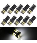 10pcs T10 DC12V / 0.96W / 0.08A Car Clearance Light 10LEDs SMD-7020 Lamp Beads (White Light)
